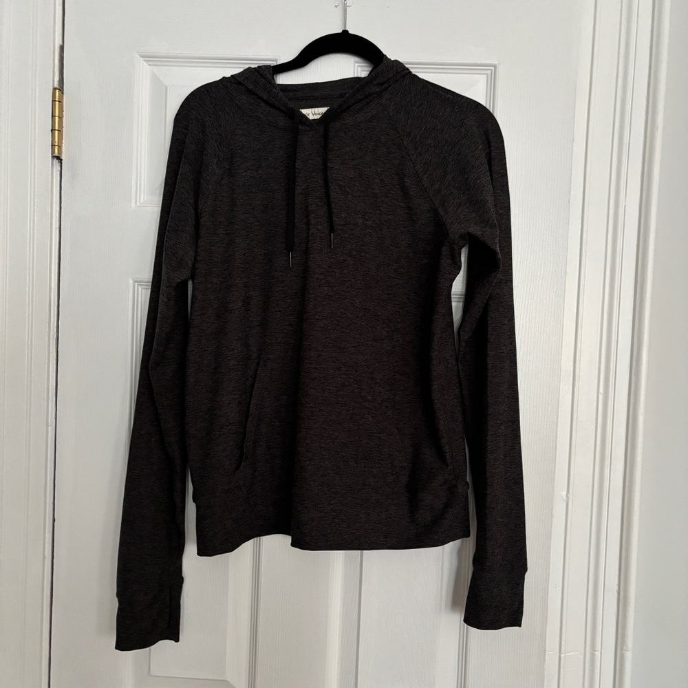 Outdoor Voices Grey Long Sleeve Top w/ Hood